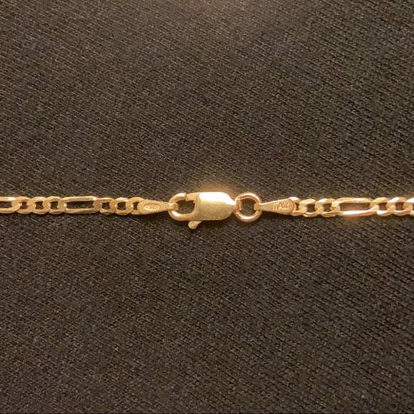 Gold Chain 14k Gold Vermeil Figaro 18in 2mm - Picture 5 of 5